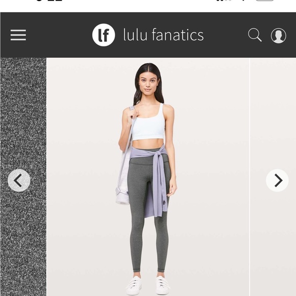 Like new size 8, 28” lululemon leggings in grey. Wunder under luxstreme - Picture 9 of 9